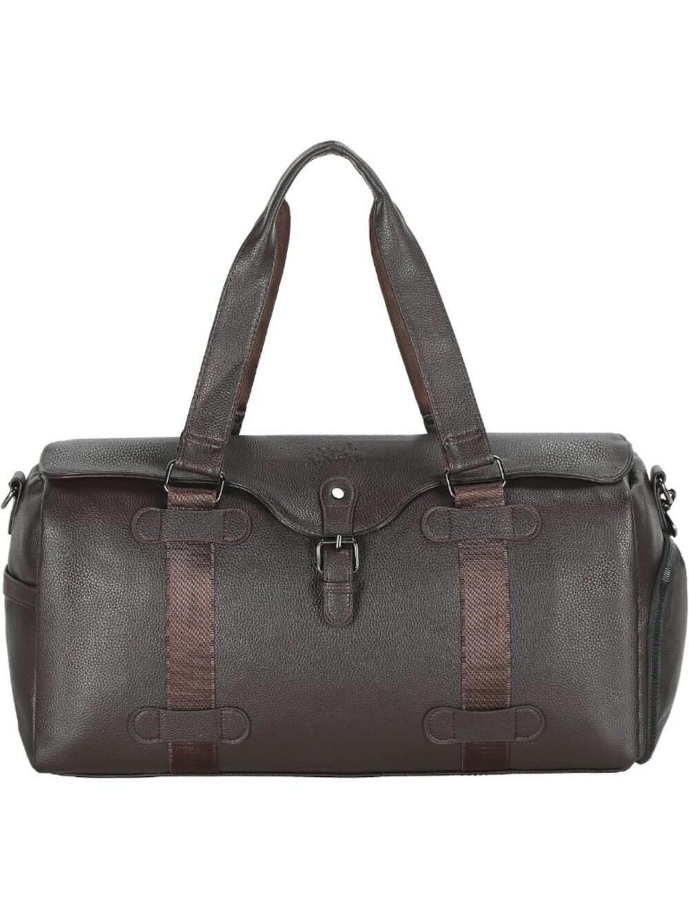 Vegan Leather Gym Duffle Bag with Shoe Compartment - Large Travel & Fitness Bag